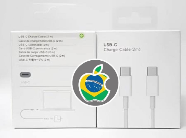 Cabo Duas Pontas USB - C - 60w - 2m Original - Para iPhone 15 / iPad ou Macbook Air em diante - R$ 150,00. Aceito Cartão até 18x + juros. Tubarão - SC. Atenção: Compra feita pelo site, acrescenta 5%, à mais encima do valor!!!