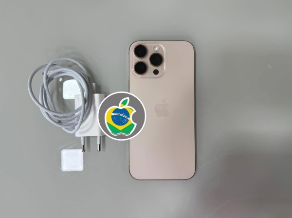 iPhone 16 Pro 128GB - Desert - Seminovo - Bater.: 100% - Garant. Apple: 15/05/2026 - R$ 5.700,00.  Aceito só iPhone na troca - Aceito Cartão até 18x + juros. Vai com Cabo e Fonte juntos. Tubarão - SC. Atenção: Compra feita pelo site, acrescenta 5%, à mais encima do valor!!!