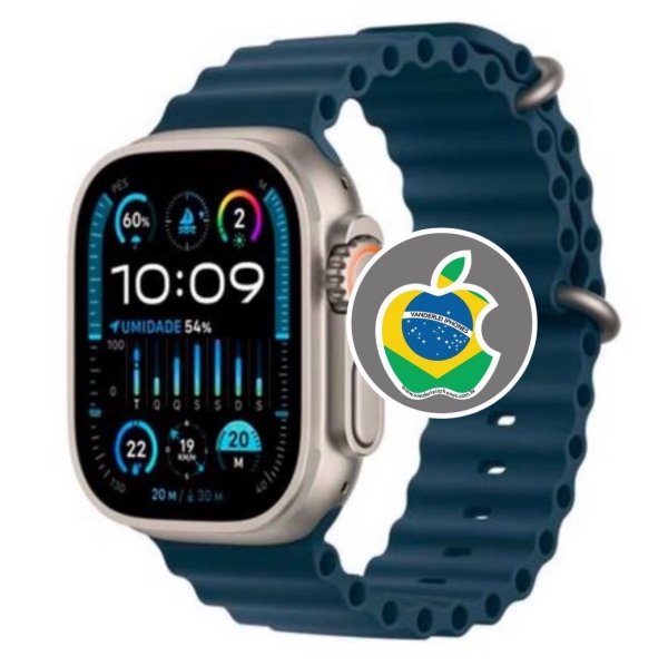 Apple Watch Ultra 2 - Natural - 49mm + TOP - Pulseira Azul Escuro - Novo - Caixa Lacrada! - R$ 5.500,00. Aceito só iPhone na troca - Aceito Cartão até 18x + juros. Tubarão - SC. Atenção: Compra feita pelo site, acrescenta 5%, à mais encima do valor!!!