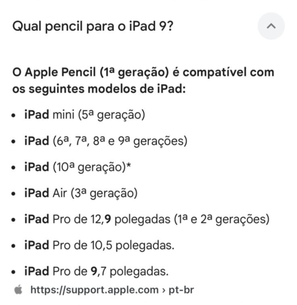 Caneta Pencil 1a geração - Para iPad 9 abaixo - Novo - R$ 1.000,00. Aceito Cartão até 18x + juros. Tubarão - SC. Atenção: Compra feita pelo site, acrescenta 5%, à mais encima do valor!!! - Imagem 2