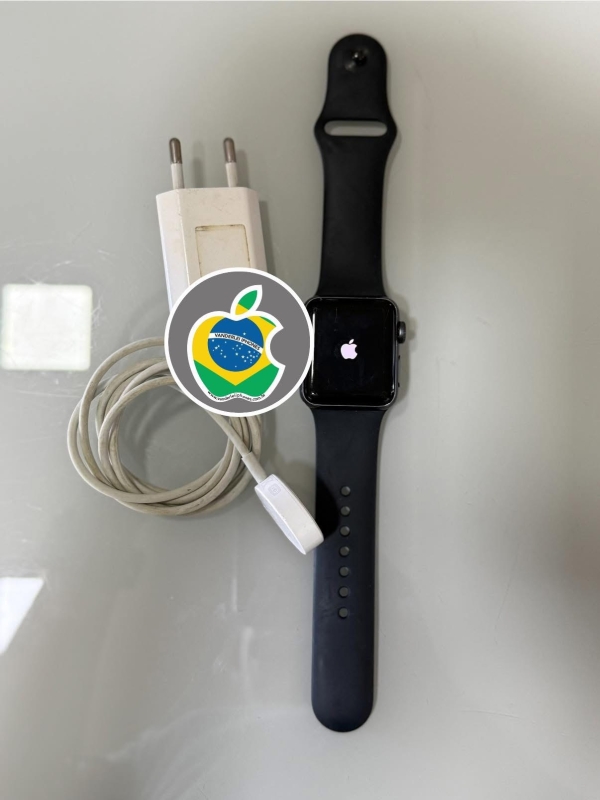 Apple Watch S3 38mm + TOP - Preto - Seminovo - Bater.: 91% - R$ 800,00.  Aceito só iPhone na troca - Aceito Cartão até 18x + juros. Vai com Cabo e Fonte juntos. Tubarão - SC. Atenção: Compra feita pelo site, acrescenta 5%, à mais encima do valor!!!