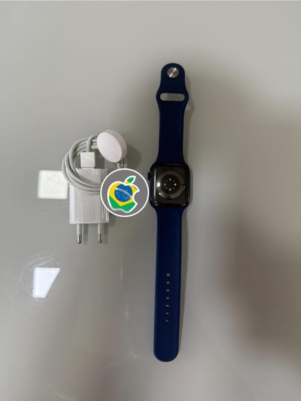 Apple Watch S8 45m + TOP - Preto - Seminovo - Bater.: 87% - R$ 2.000,00.  Aceito só iPhone na troca - Aceito Cartão até 18x + juros. Vai com Cabo e Fonte juntos. Tubarão - SC. Atenção: Compra feita pelo site, acrescenta 5%, à mais encima do valor!!! - Imagem 2